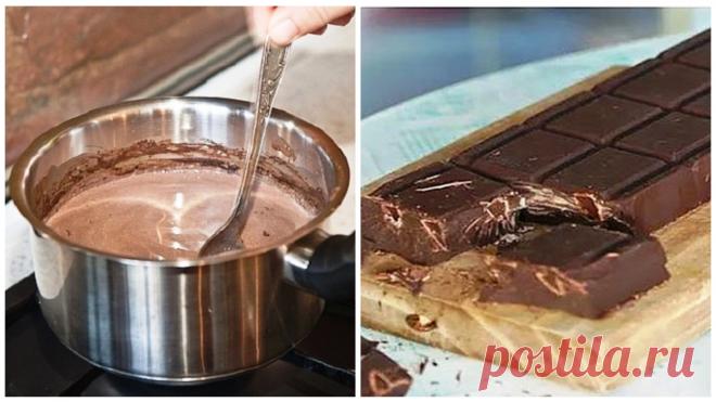 Шоколад в супермаркете больше не беру! Оказалось, что домашний намного вкуснее