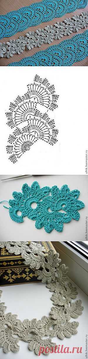 МК-вяжем ленточное кружево крючком. - Ярмарка Мастеров - ручная работа, handmade