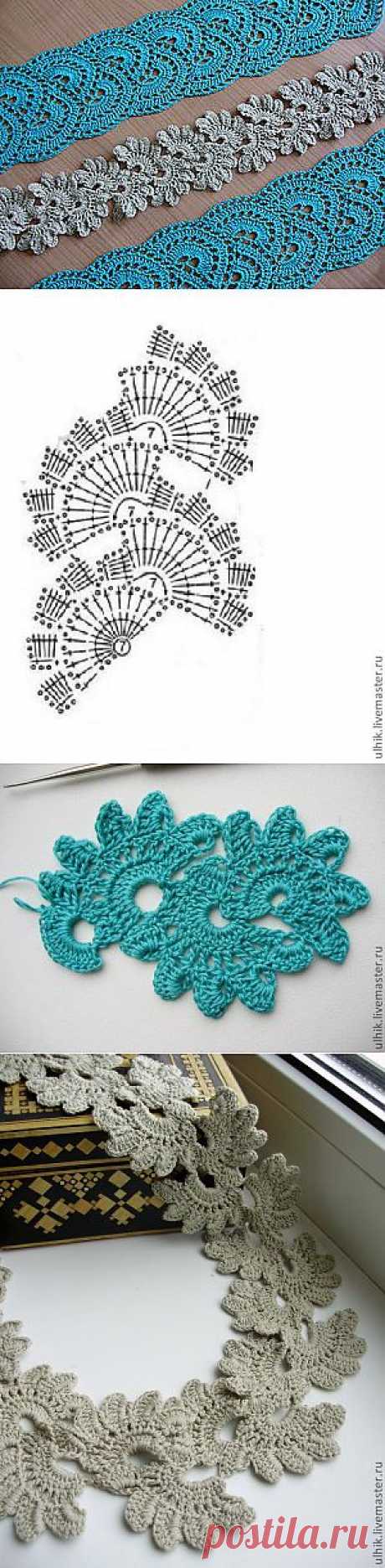 МК-вяжем ленточное кружево крючком. - Ярмарка Мастеров - ручная работа, handmade