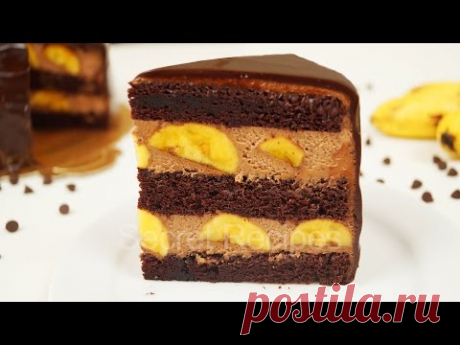 ШОКОЛАДНО-БАНАНОВЫЙ ТОРТ. САМЫЙ ВКУСНЫЙ БАНАНОВЫЙ ТОРТ | CHOCOLATE BANANA CAKE