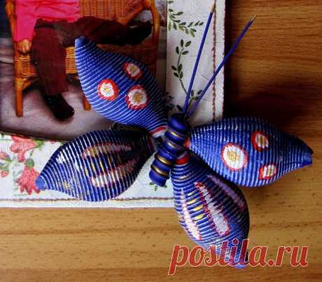 Бабочка из макарон