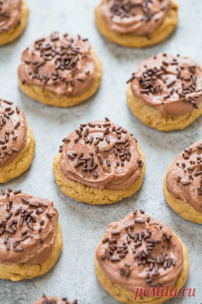 Chocolate Frosted Peanut Butter Cookies - Averie Cooks