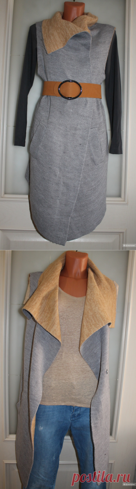 Удлиненный жилет бренда Trend one, размер M-L, в магазине Другой магазин — на Шопоголик