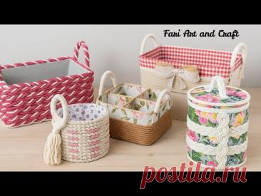 Turning Ugly Boxes into Pinterest-Worthy Baskets!!😱😱♻️ #fariartandcraft