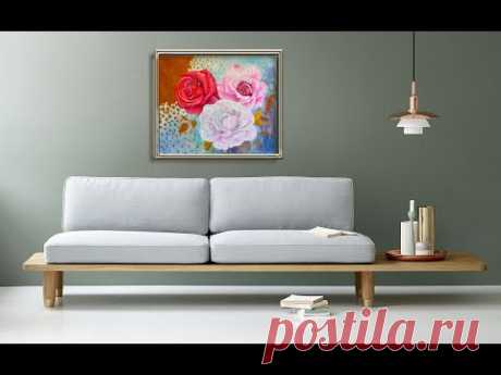 Акварель и Акрил. Мои новые интерьерные картины.