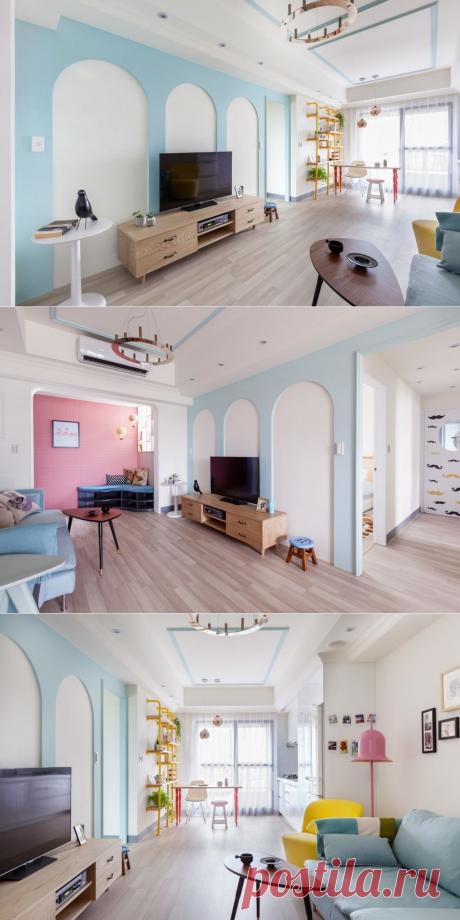 Бело-синяя гостиная в стиле прованс Birdy