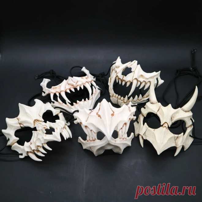 Japanese kurato mito nue tengu ryujin tiger mask halloween props cosplay resin masks Sale - Banggood.com