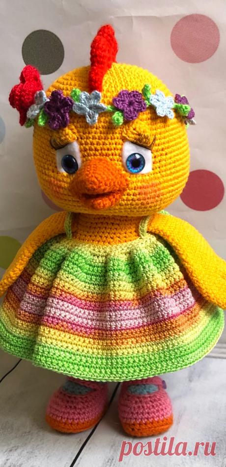 PDF Цыпочка крючком. FREE crochet pattern; Аmigurumi bird patterns. Амигуруми схемы и описания на русском. Вязаные игрушки и поделки своими руками #amimore - Цыпленок, цыплята.