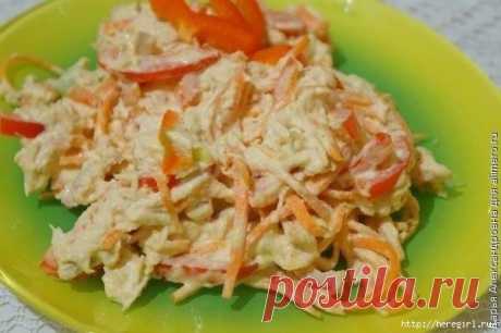 Салат с курицей и морковью по-корейски