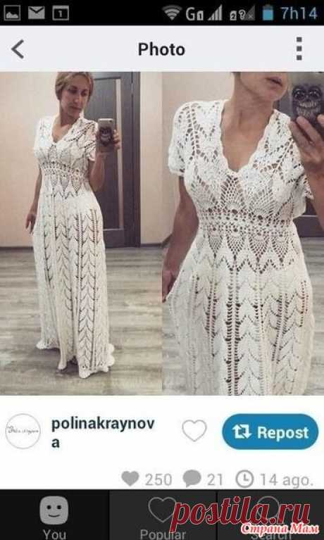 Узор мечты Девочки, добрый день! Может у кого есть схемка этого платья по талии! заранее благодарна!