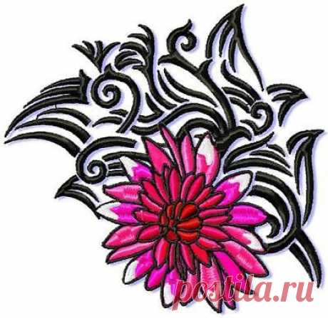 TATTOO FLOWERS 10 MACHINE EMBROIDERY DESIGNS CD 3 SIZES | eBay
