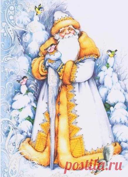 Картинки для декупажа. Дед Мороз и Санта Клаус | ХорошоДома