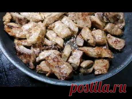 Нежная жареная печёнка с луком. Быстро и вкусно