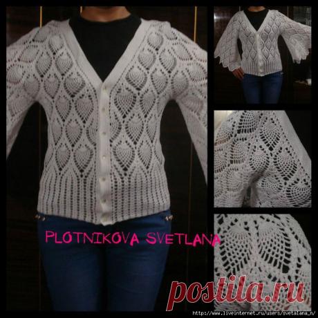 Кофточка с &quot;ананасами&quot;.Автор - Svetalana N