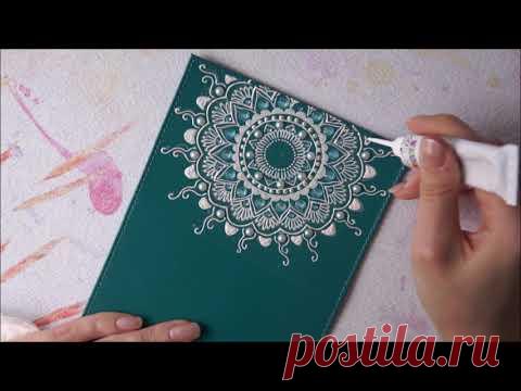 Роспись конутром обложки на паспорт | Школа Мехенди Акрилом