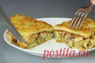 Картофельные драники с курицей 