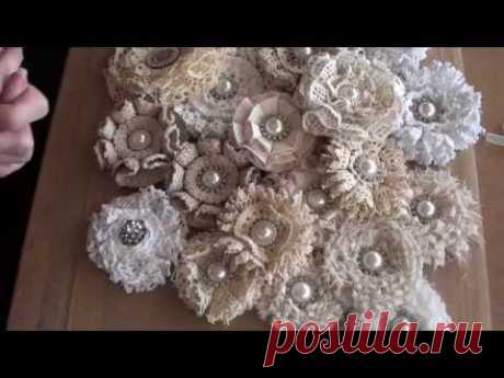 Shabbychic loop flower tutorial.