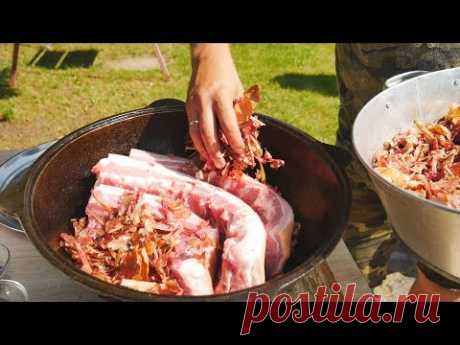 САЛО В ЛУКОВОЙ ШЕЛУХЕ. САМОЕ ВКУСНОЕ САЛО