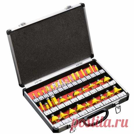 Drillpro 35PCS 8mm Shank Tungsten Carbide Router Bit Set Wood Woodworking Cutter - US$69.99