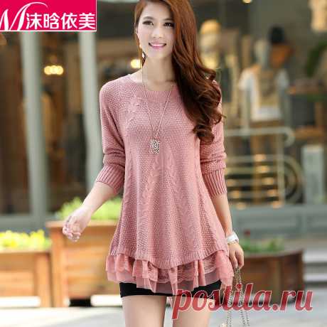 2013-autumn-and-winter-loose-women-s-basic-shirt-loose-lace-female-knitted-pullover-font-b.jpg (800×800)