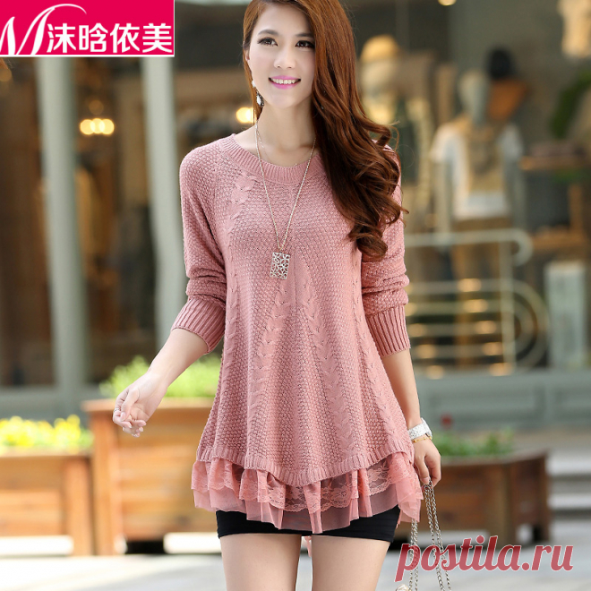 2013-autumn-and-winter-loose-women-s-basic-shirt-loose-lace-female-knitted-pullover-font-b.jpg (800×800)
