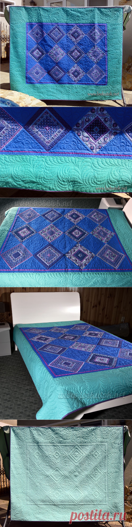 Васильковое поле - Пэчворк, лоскуток, лоскутное шитье, школа рукоделия, квилтинг, longarm