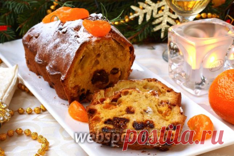 Рождественский кекс с мандаринами и сухофруктами рецепт с фото, как приготовить на Webspoon.ru