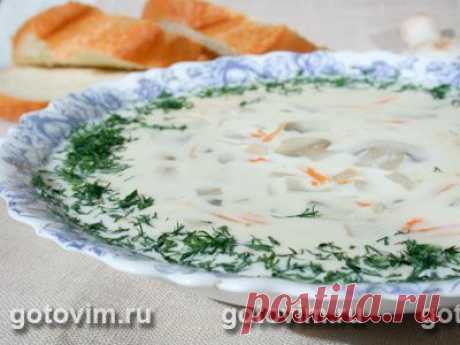 Грибной суп с сыром. Фото-рецепт / Готовим.РУ