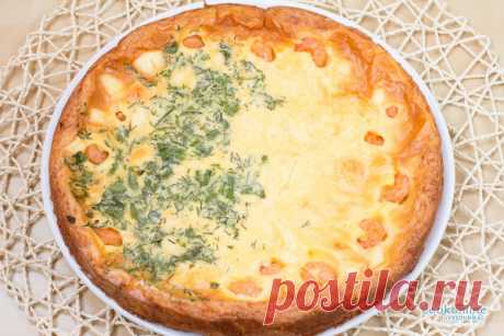 Очень вкусный сырный пирог с креветками.