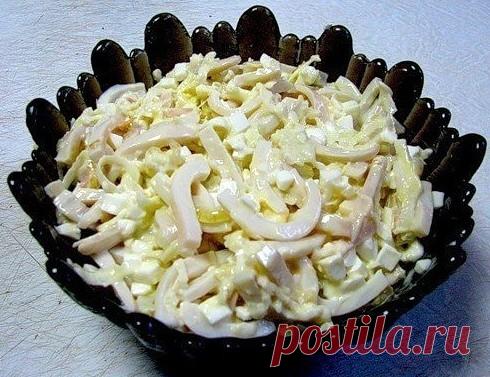 Нежнейший салат из кальмаров 