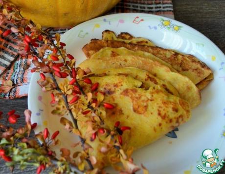Тыквенные блинчики с геркулесом – кулинарный рецепт