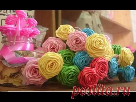 How to make handmade paper flower - Super Easy Way to Make A ' Real Rose ' From Paper