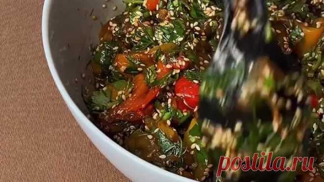 Салат «ПЕЧЁНЫЕ ОВОЩИ» 🍆🌶🫑! Вы даже не представляете, как это вкусно 🤤😋!