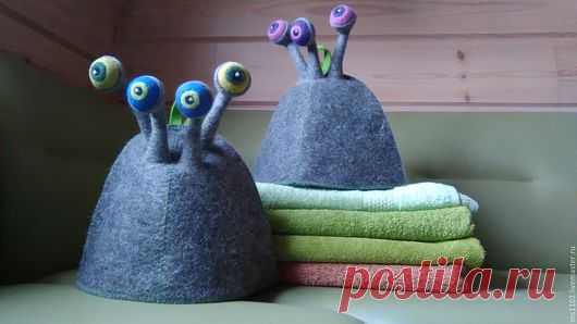 Купить Шапка "Улитка" - баня, банные принадлежности, шапка для сауны, шапка шерстяная, банная шапка