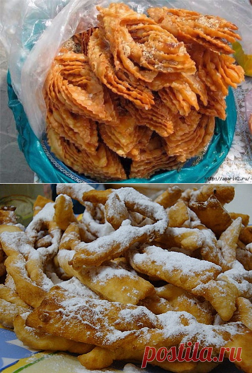 "Хворост" на минеральной воде | Четыре вкуса