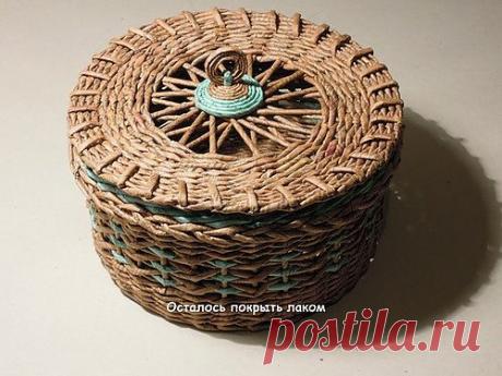 Урок плетения крышки для корзиночки - ДЕКУПАЖ и ПЛЕТЕНИЕ из бумаги