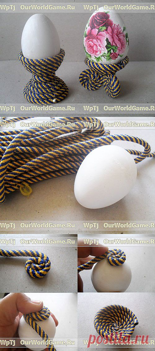 для яиц из веревки.