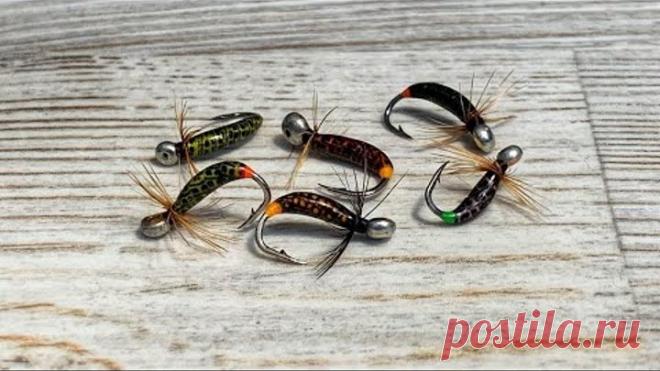 Мушки из пленок для имитаций личинок. Эффектные фантазийные приманки