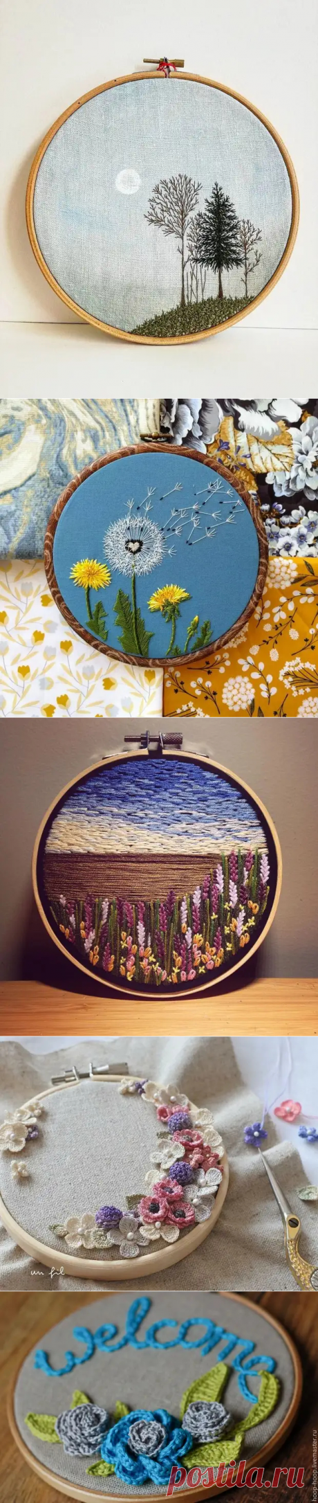 Картины в пяльцах или искусство Hoop Art: полёт фантазии не ограничен - Сам себе мастер - 2 июня - 43690895899 - Медиаплатформа МирТесен