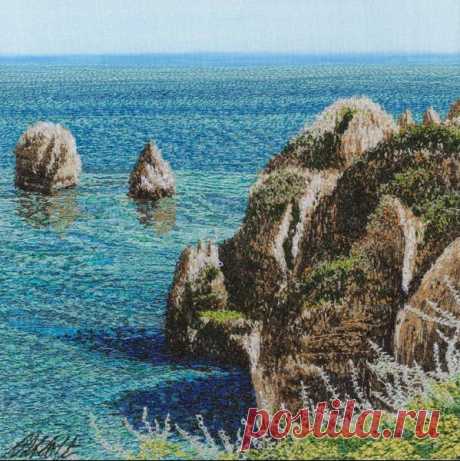 Machine embroidered picture called by Alison Holt BA Textile Artist