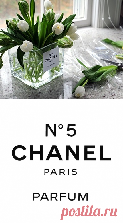 CHANEL № 5 Идея для вазы с шаблоном