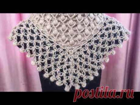Подойдет к любому бактусу или шали//Кайма крючком//Шаль крючком//