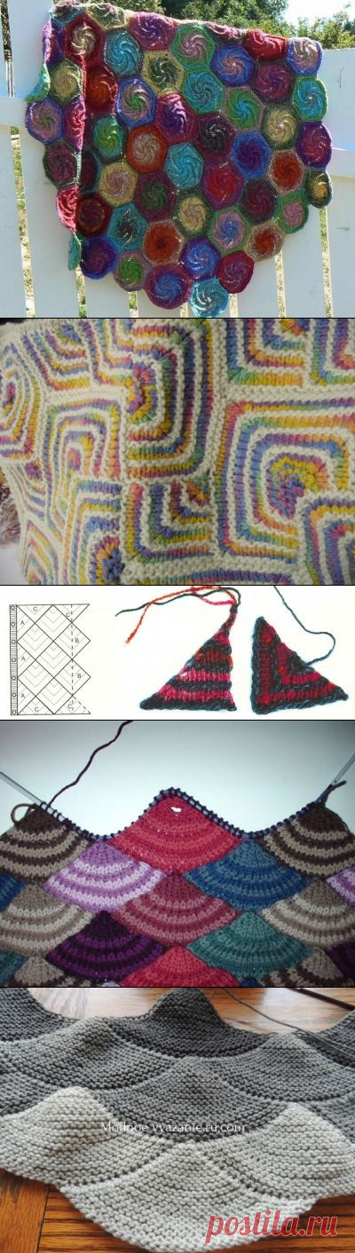 Вязание для начинающих в технике пэчворк спицами - Modnoe Vyazanie ru.com