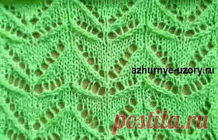 №130 Геометрический ажурный узор спицами | Ажурные Узоры