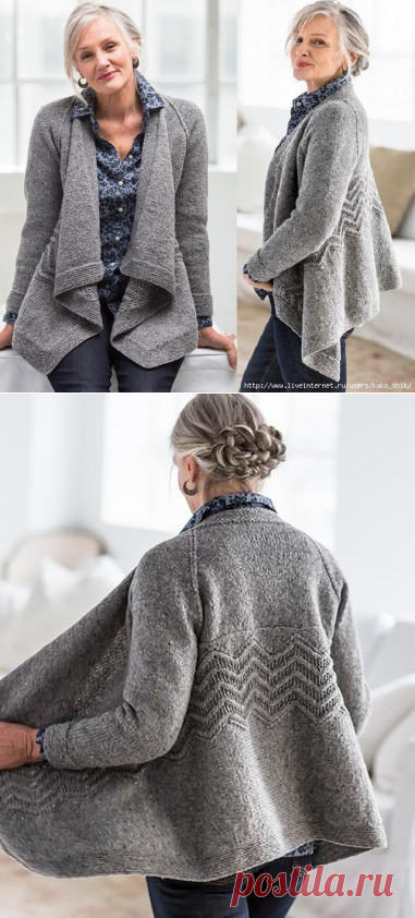 Кардиган спицами от Kyoko Nakayoshi