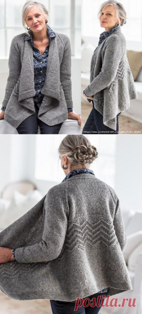 Кардиган спицами от Kyoko Nakayoshi