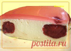 Творожный торт без выпечки с клубникой. | Рецепты вкусно