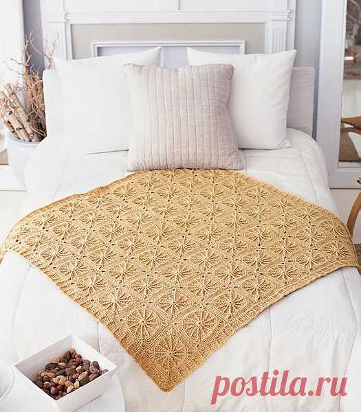 Плед. Sunny Spread Crochet Pattern | Red Heart