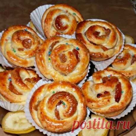 Творожное-мини булочки с изюмом &quot;Розочки&quot;
