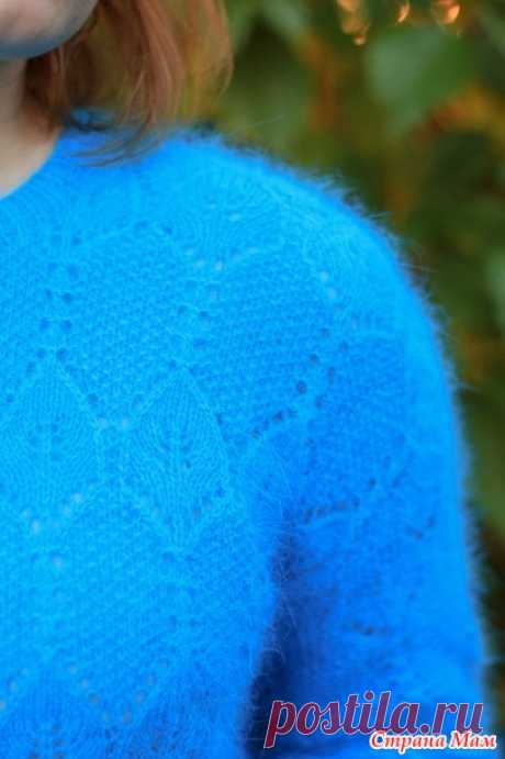 Ажурная кофточка из ангоры - Вязание - Страна Мам
